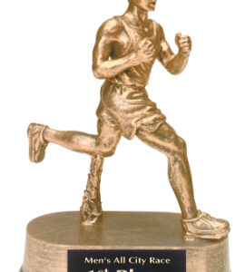 7 3/4 inch Gold Male Track Resign Trophy