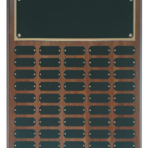 16 x 20" 45 Plate Walnut Perpetual Plaque Award